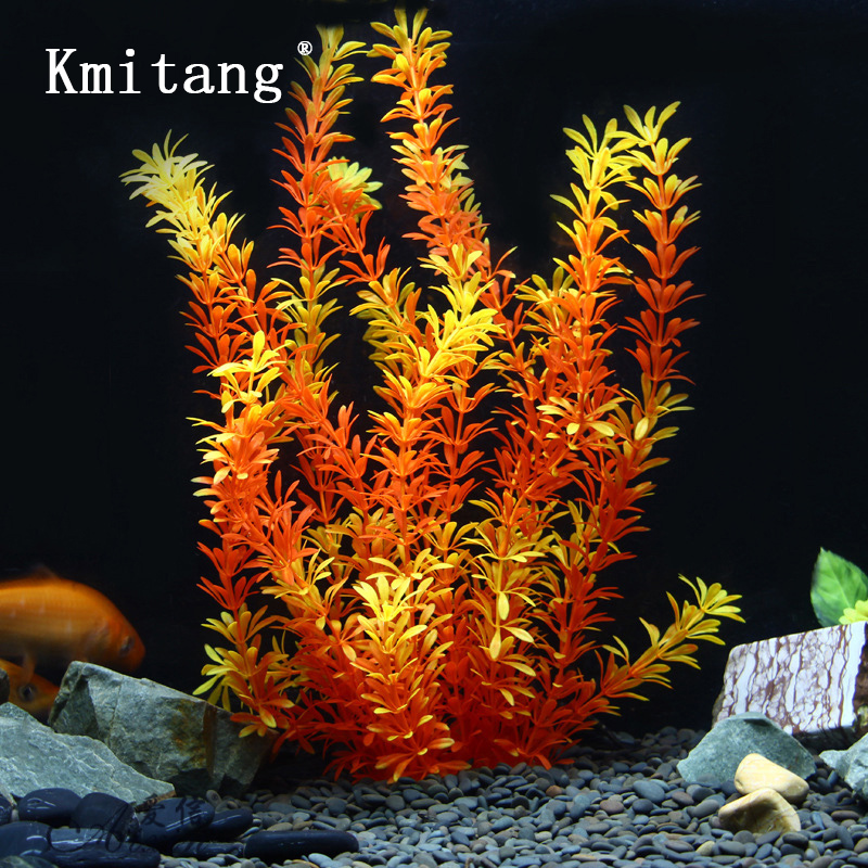 Fish Aquarium Home - 100cm Tropische Pflanzen, Große Künstliche Wasserpflanzen,