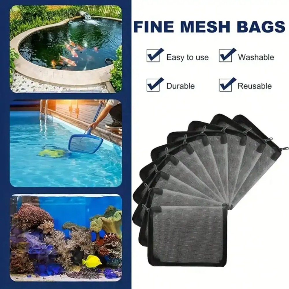 Aquarium Fish Keeping - 10 Stück, robuste, atmungsaktive Filterbeutel aus
