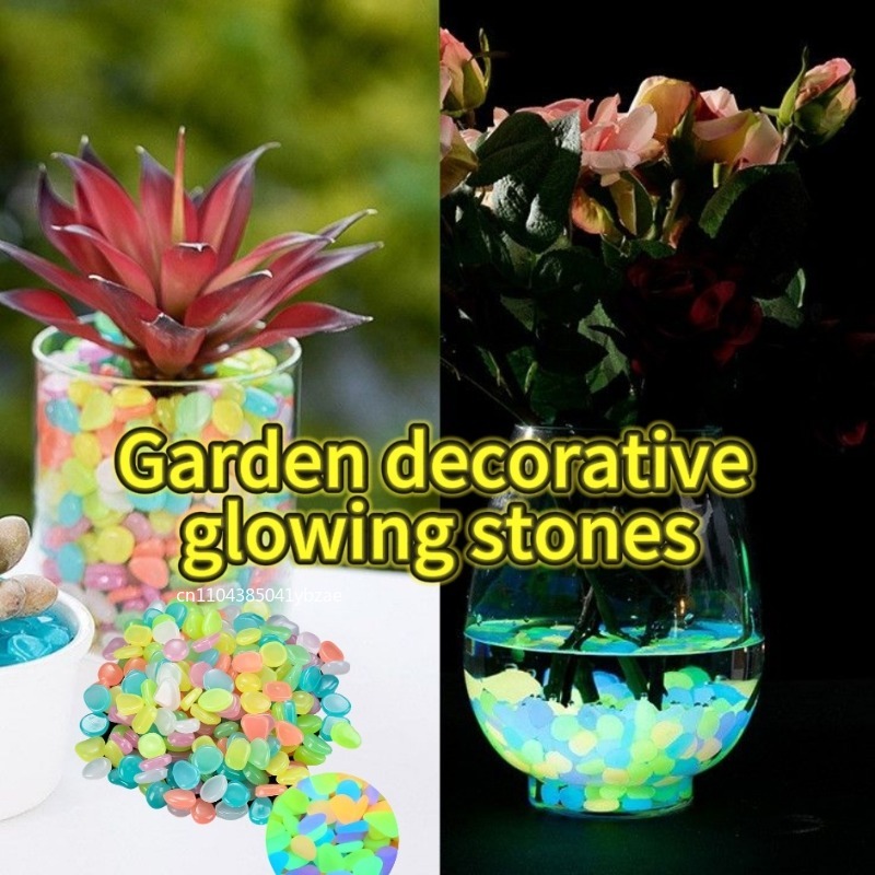 Fish Tank Gravel - 100-1000PCS Leuchtenden Stein Garten Aquarium Landschaft