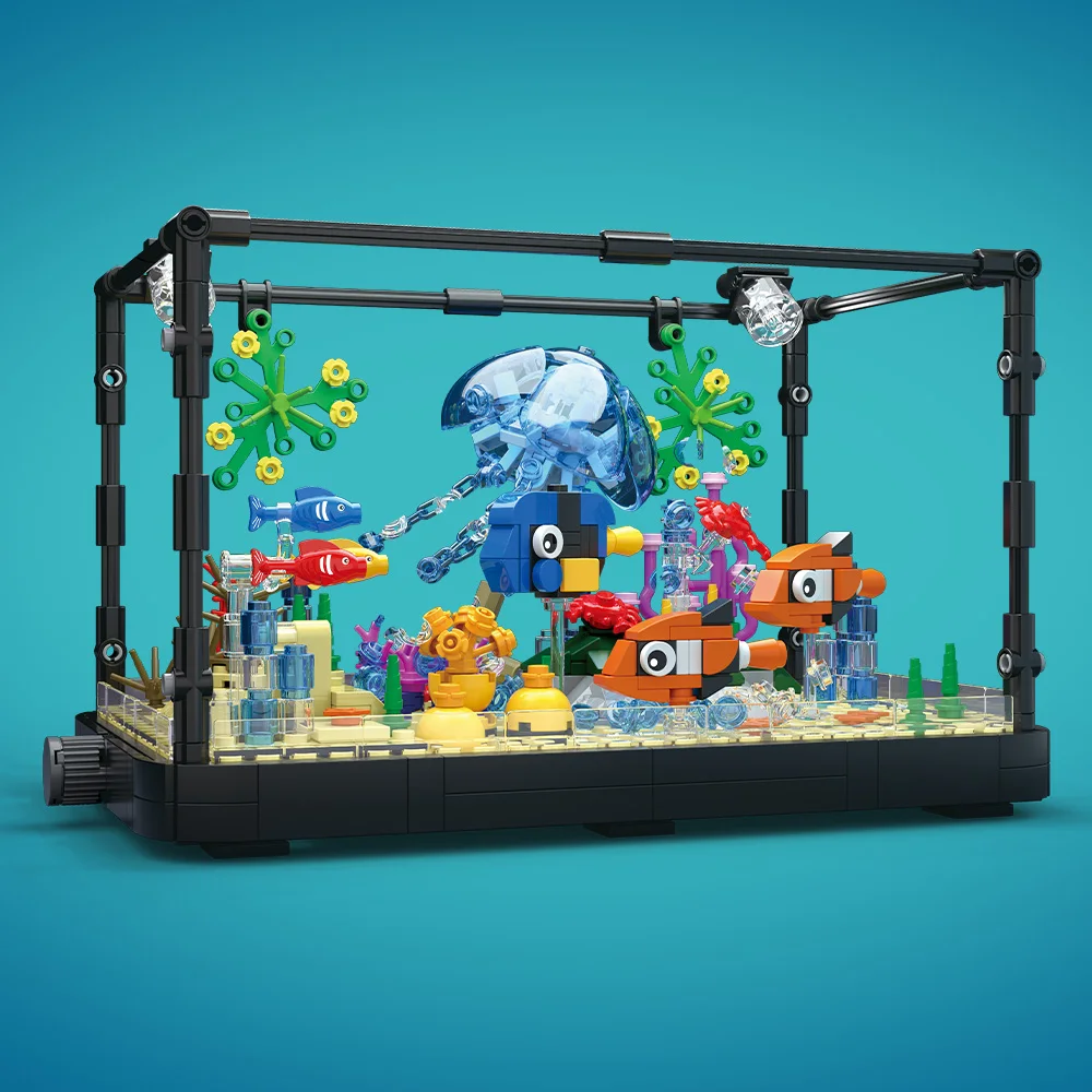 Aquarium-Baustein-Set mit Lich – Fish Aquarium Home Bewertung und Preis