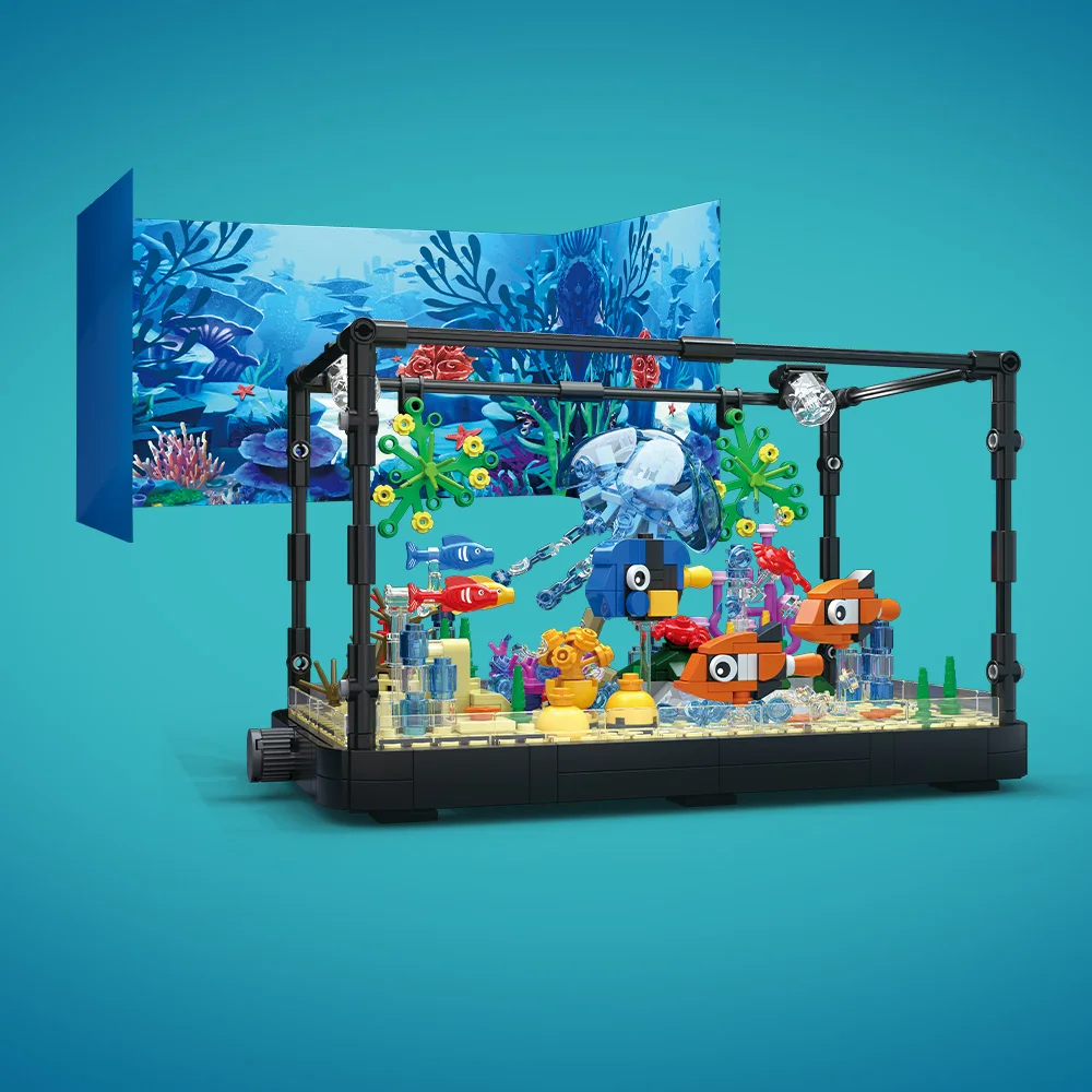 Aquarium-Baustein-Set mit Lich – Fish Aquarium Home Bewertung und Preis